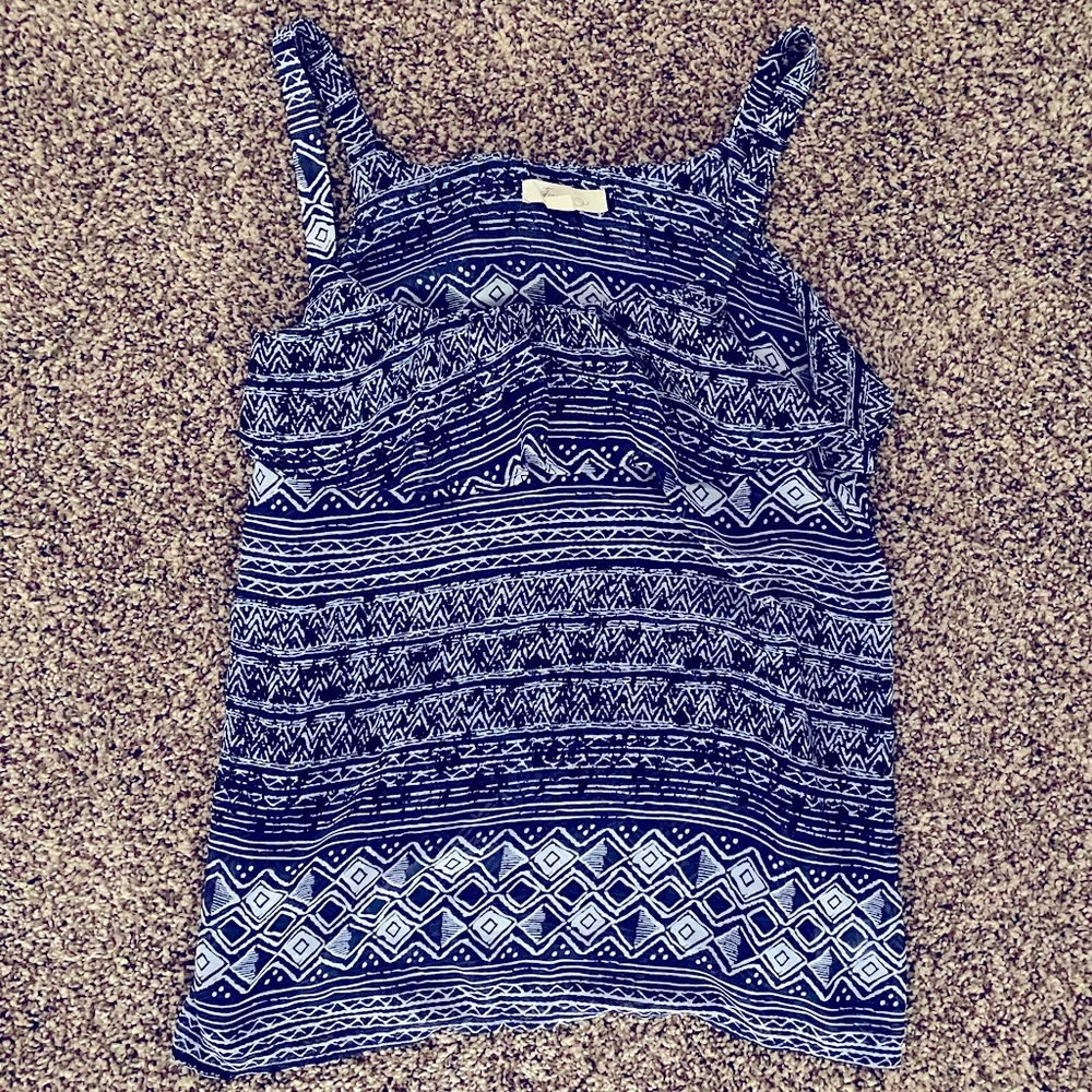 Blue and white summer tank top - forever 21